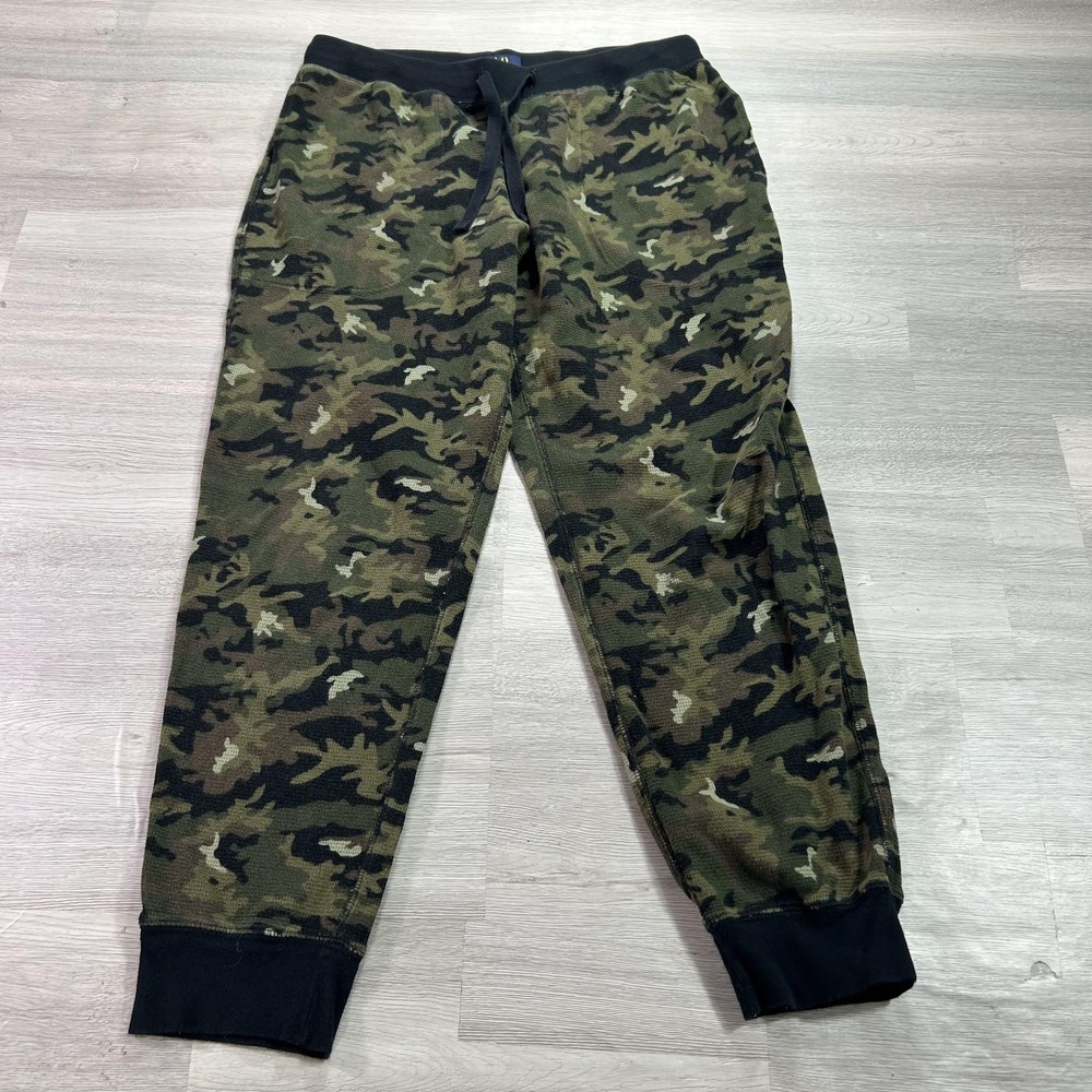Polo Ralph Lauren Sweatpants Mens Medium Green Camo Thermal Jogger Elastic Waist